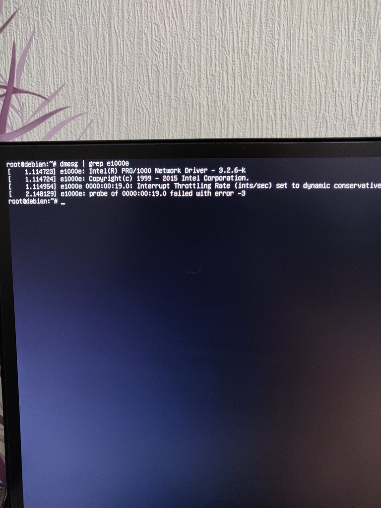 Intel 82579ML e1000e probe failed with error 3 Support Debian