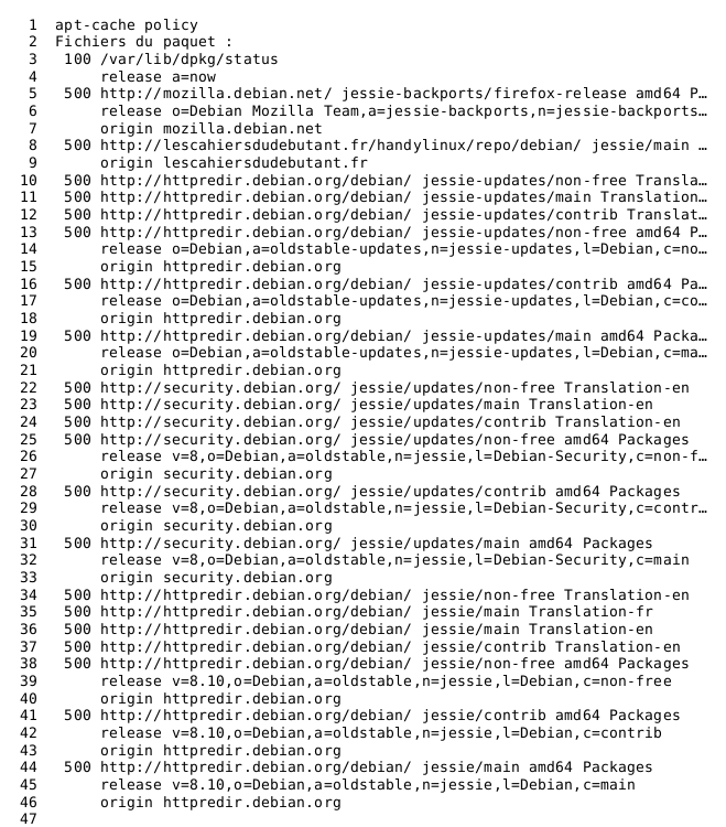 Apt-cache policy