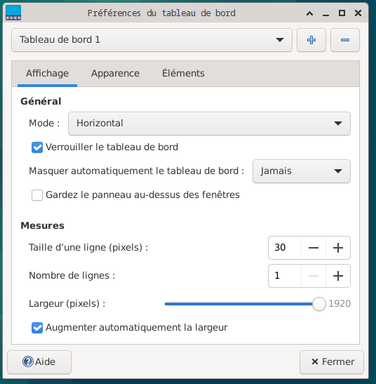 xfce-tableau-de-bord