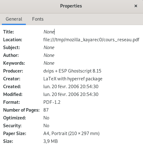 pdf properties