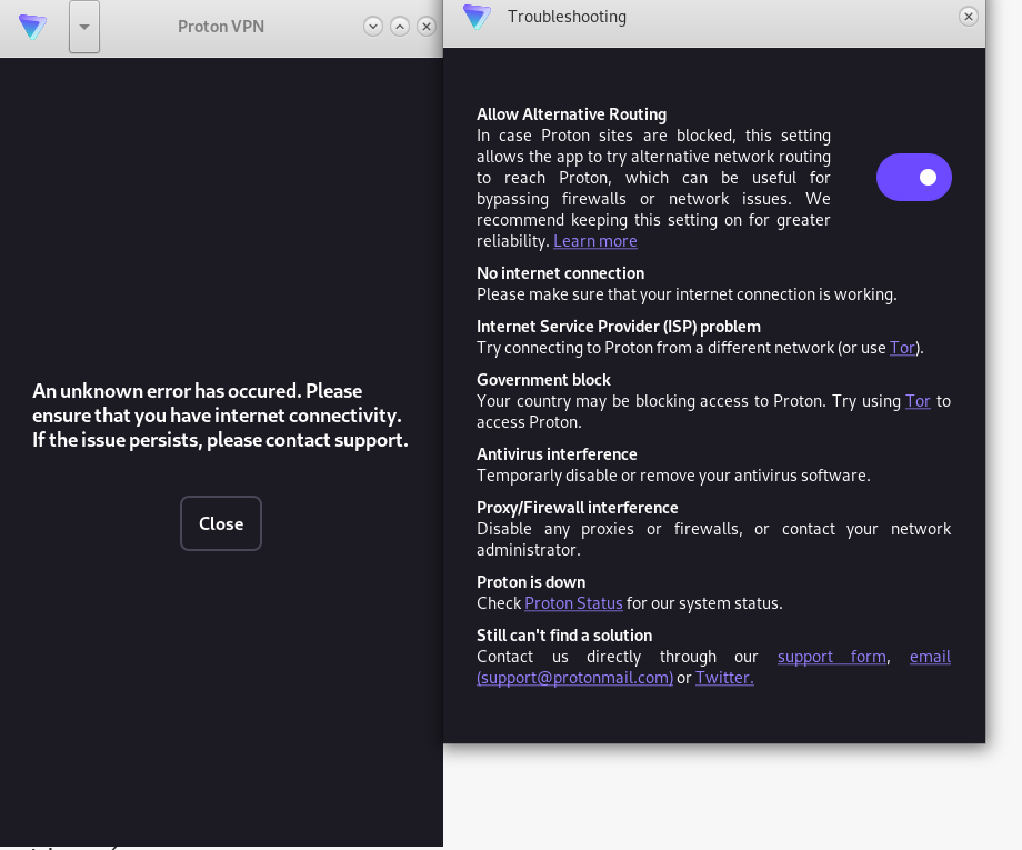 Protonvpn_troubleshooting