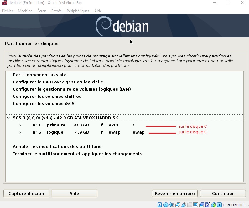 debian partitionement 2