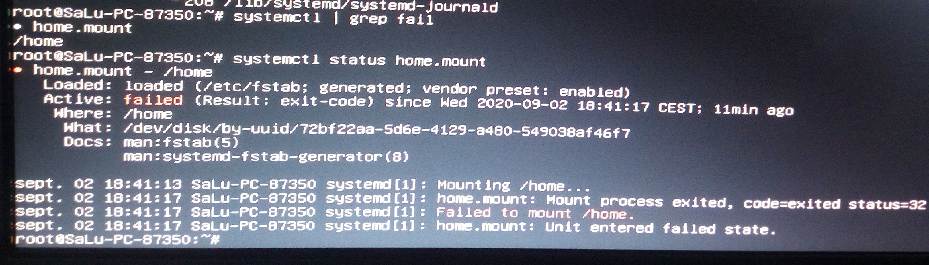 SystemFailStatus