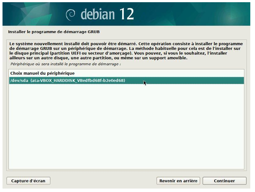 Install Debian 12 - GRUB
